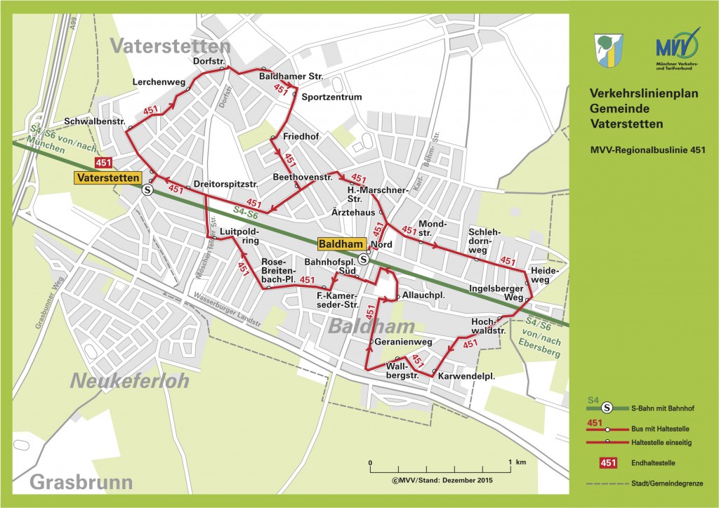 Linienplan 451 ab 18 1 16